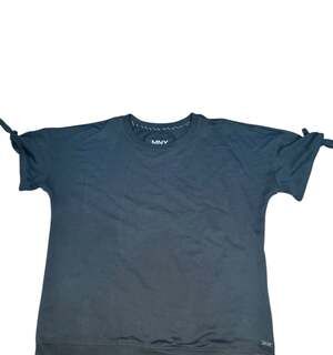 Marc New York Performance MNY Women Black Short Sleeve Athleisure Top Medium